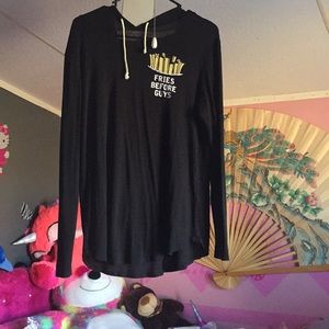 Long sleeve hooded shirt